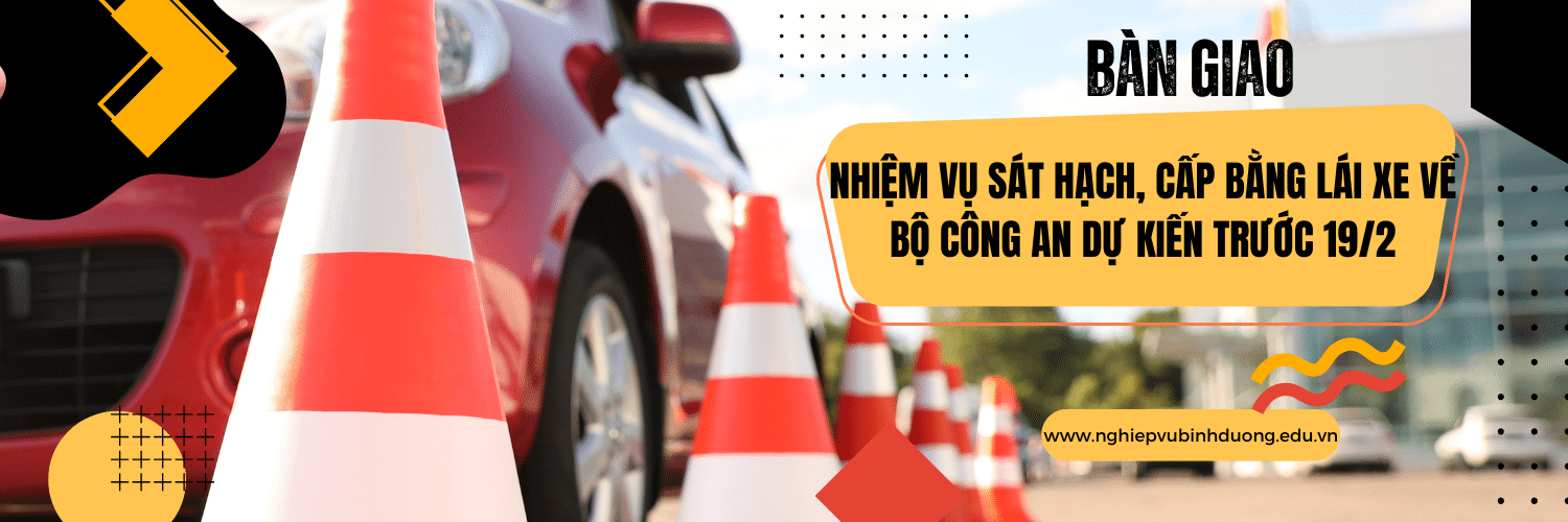 Bàn giao nhiệm vụ sát hạch, cấp bằng lái xe về Bộ Công an dự kiến trước 19/2 1 Orange Minimalist Driving Course Facebook Post 1500 x 500