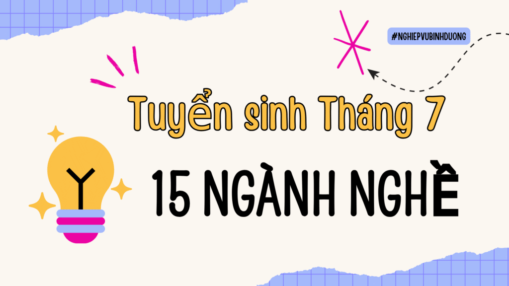 Kỳ tuyển sinh tháng 7/2025 của Trường trung cấp nghề Nghiệp vụ Bình Dương 4 Blue and Yellow Playful Doodle Digital Brainstorm Presentation